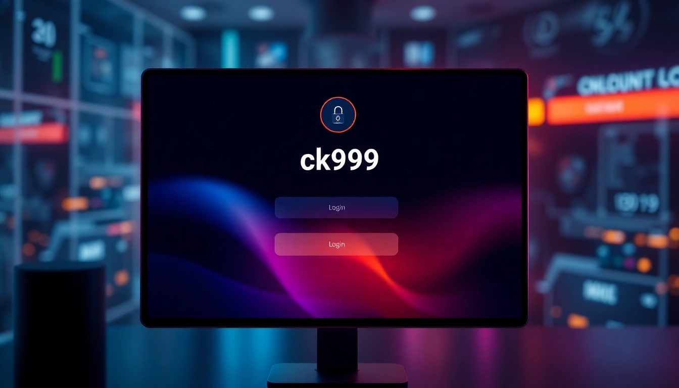 Easy ck999 login interface showcasing security and accessibility for seamless gaming access.