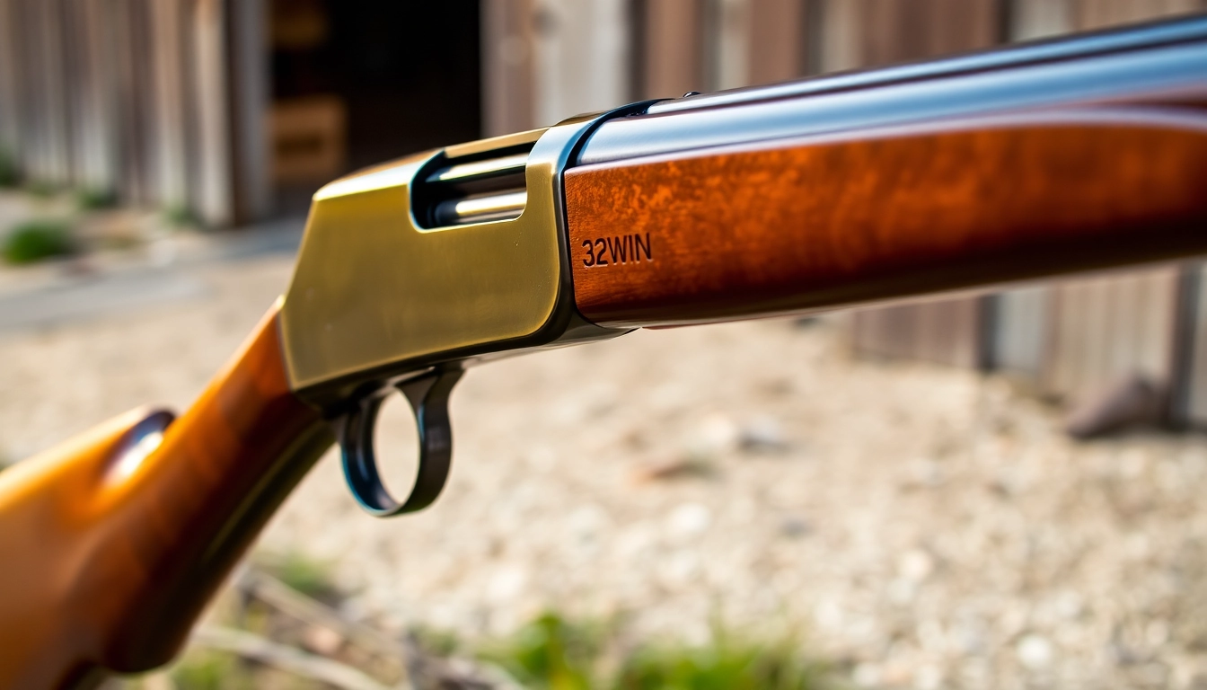 Authentic 32WIN rifle with traditional wood stock and metal finish, ideal for hunting and collection.