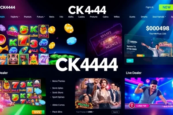 Interactive CK4444 online gaming platform with slots, live casino, and sports betting for Bangladeshi players