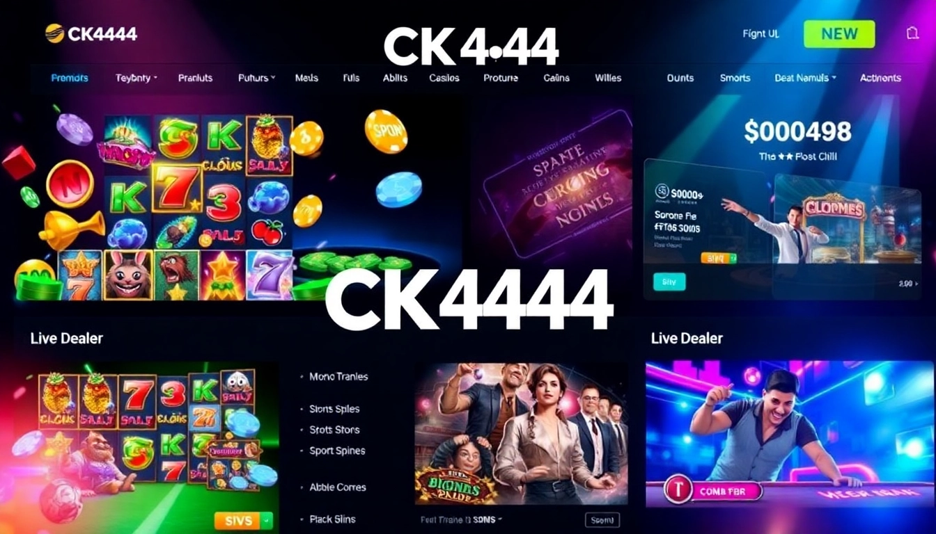 Interactive CK4444 online gaming platform with slots, live casino, and sports betting for Bangladeshi players