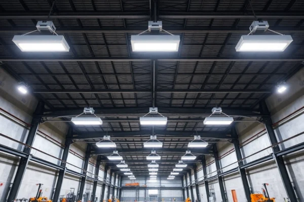 Effiziente LED-Beleuchtung für Industriehallen: Zukunftssicher und nachhaltig Moderne Industriehalle mit LED-Beleuchtung