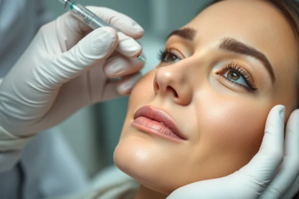 Botox Zürich treatment session showing expert injecting a patient for a youthful appearance in Zurich.