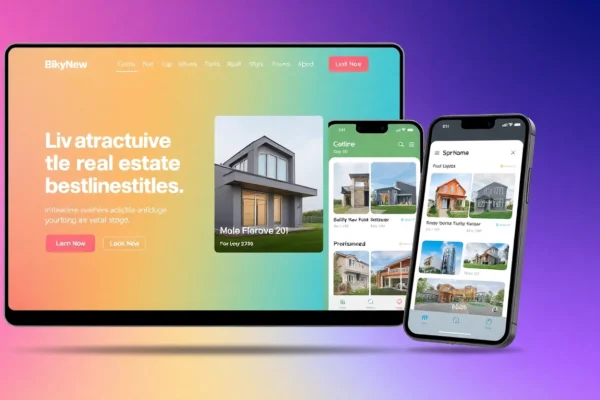 All homes for sale displayed on a user-friendly digital platform with search filters and agent connections.