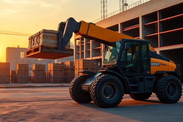 Commercial Telehandler Rental Solutions for Construction and Industry Projects High-quality telehandler rental offering efficient lifting solutions for construction projects with an industrial background.