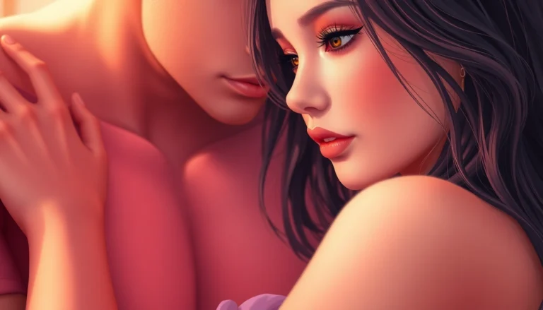 Close-up of a realistic AI character showing expressive body language and subtle facial cues in warm lighting.