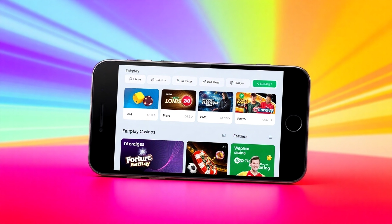 Seamless betting experience with the fairplay app on mobile screens showing live sports odds and casino games for Indian users.