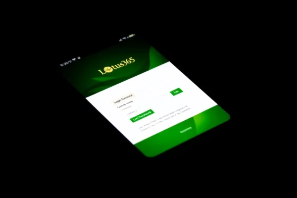 Secure Lotus365 login interface on mobile device showing quick access to sports betting and casino features for Indian users.
