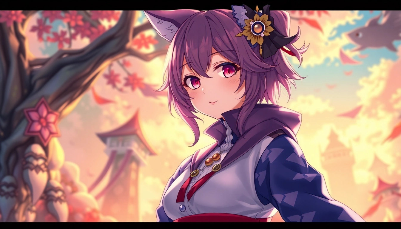 AI hentai generator creating a detailed, customizable anime-style character in dynamic pose with vibrant colors and fantasy setting for realistic visual storytelling