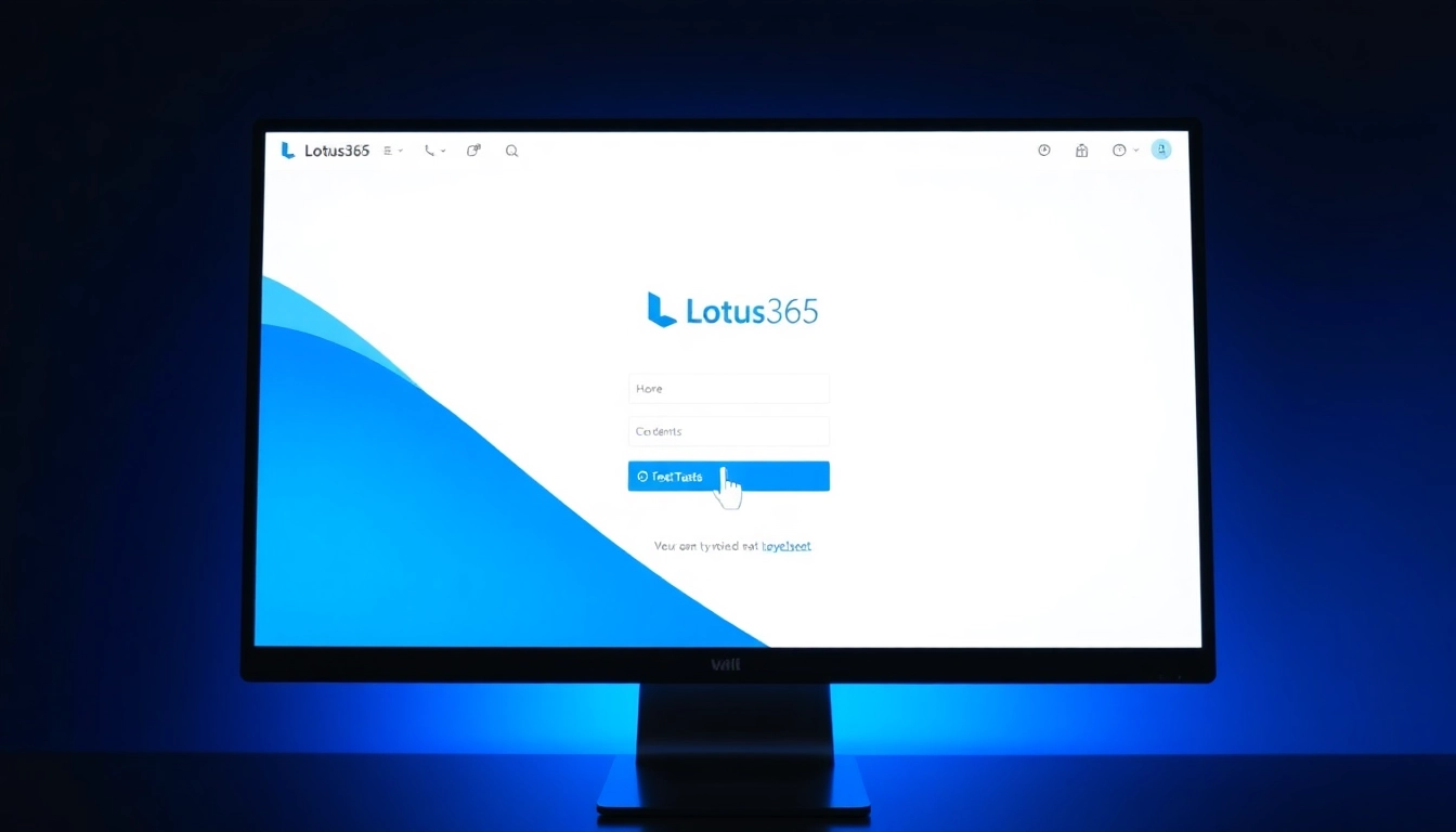 Secure Lotus365 Login screen showcasing an intuitive user interface for seamless access and account security.
