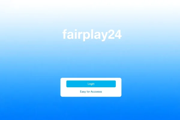 Fairplay24 login page showcasing secure user access with sleek design and intuitive interface