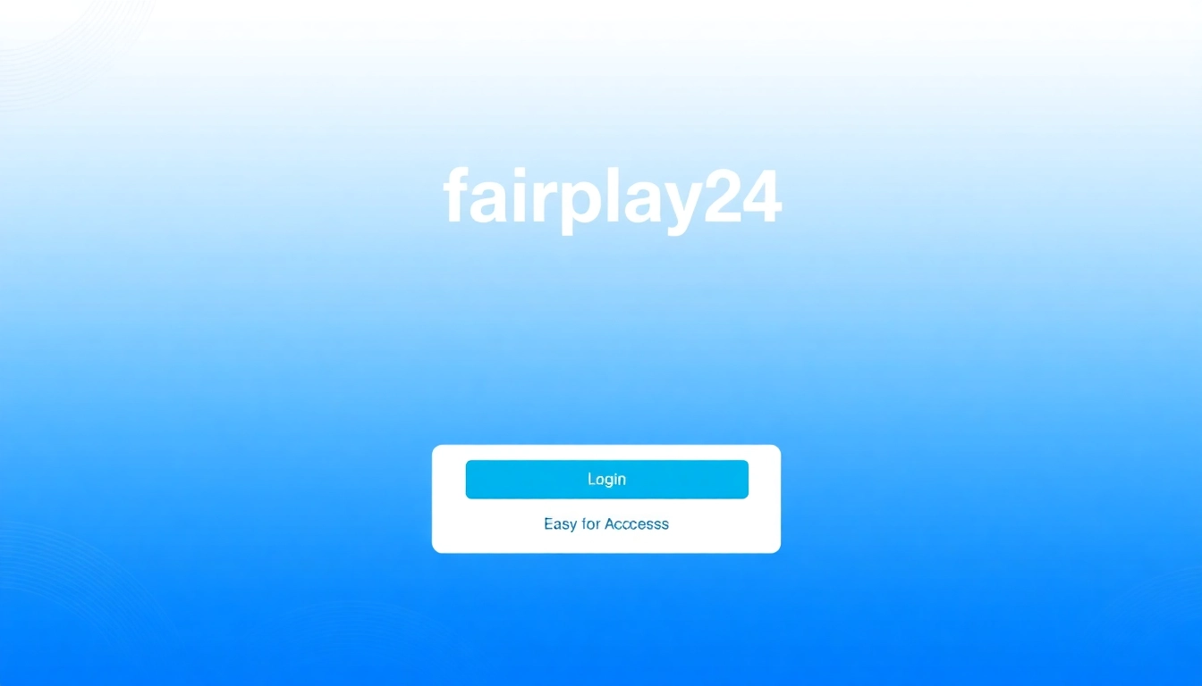 Fairplay24 login page showcasing secure user access with sleek design and intuitive interface