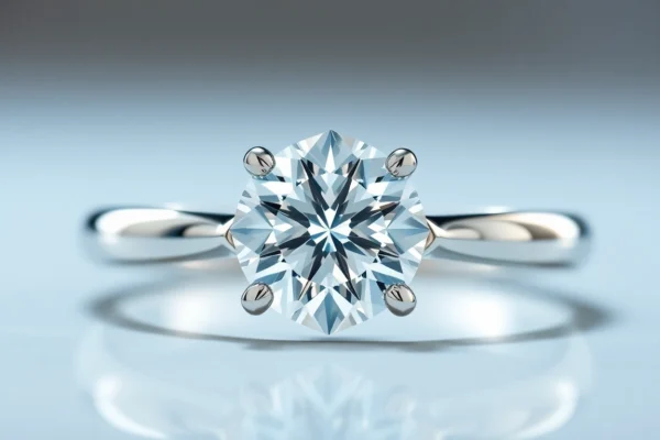 Beautiful suzadetuviu ziedas su 1 ct deimantu highlighting brilliance and elegance on a shiny