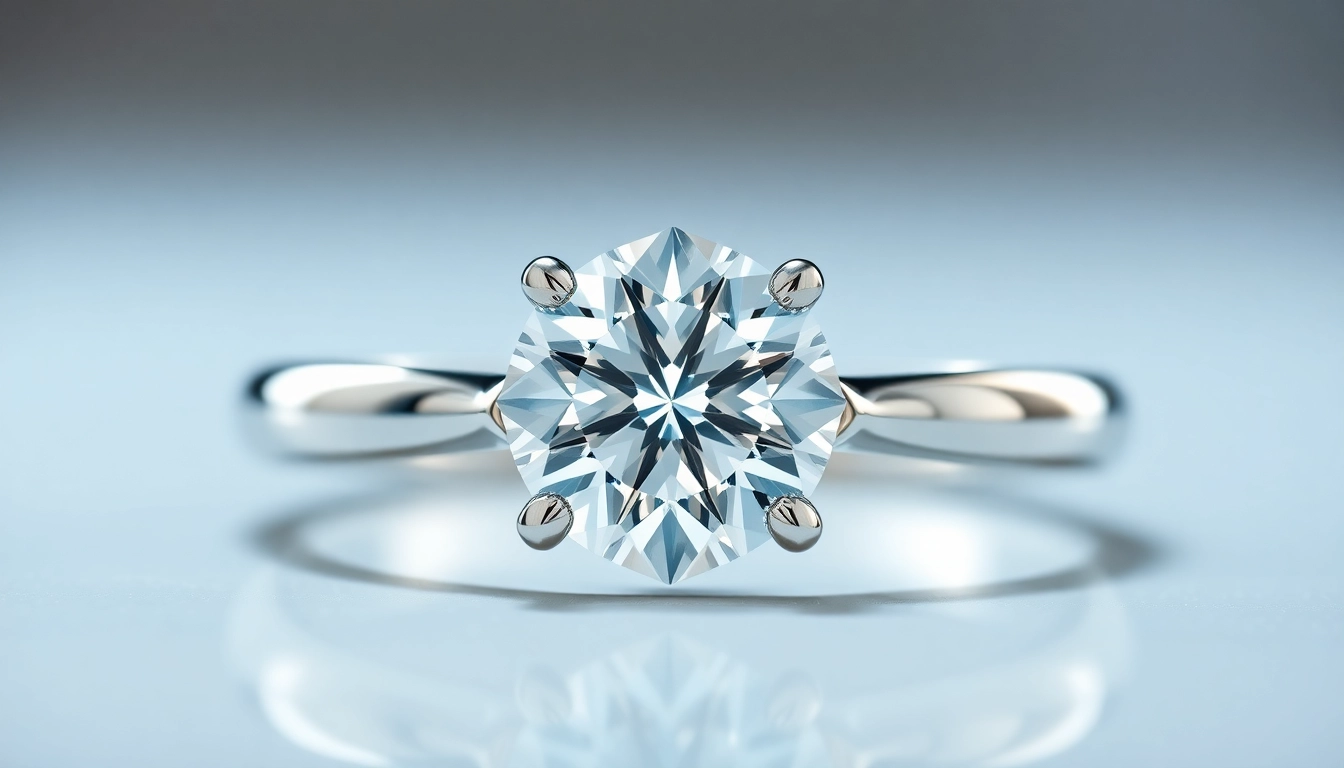 Beautiful suzadetuviu ziedas su 1 ct deimantu highlighting brilliance and elegance on a shiny