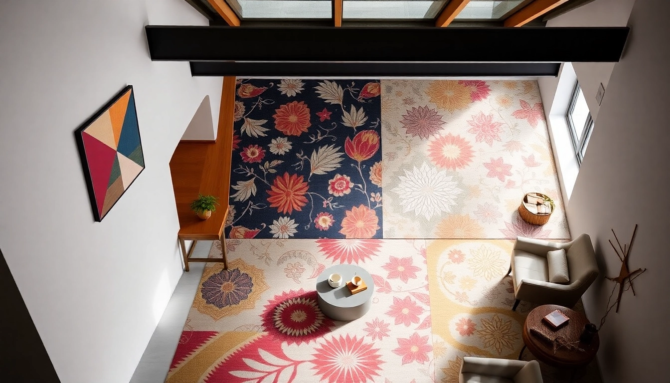 Stunning room featuring vibrant Tappeti moderni Milano enhancing contemporary living space