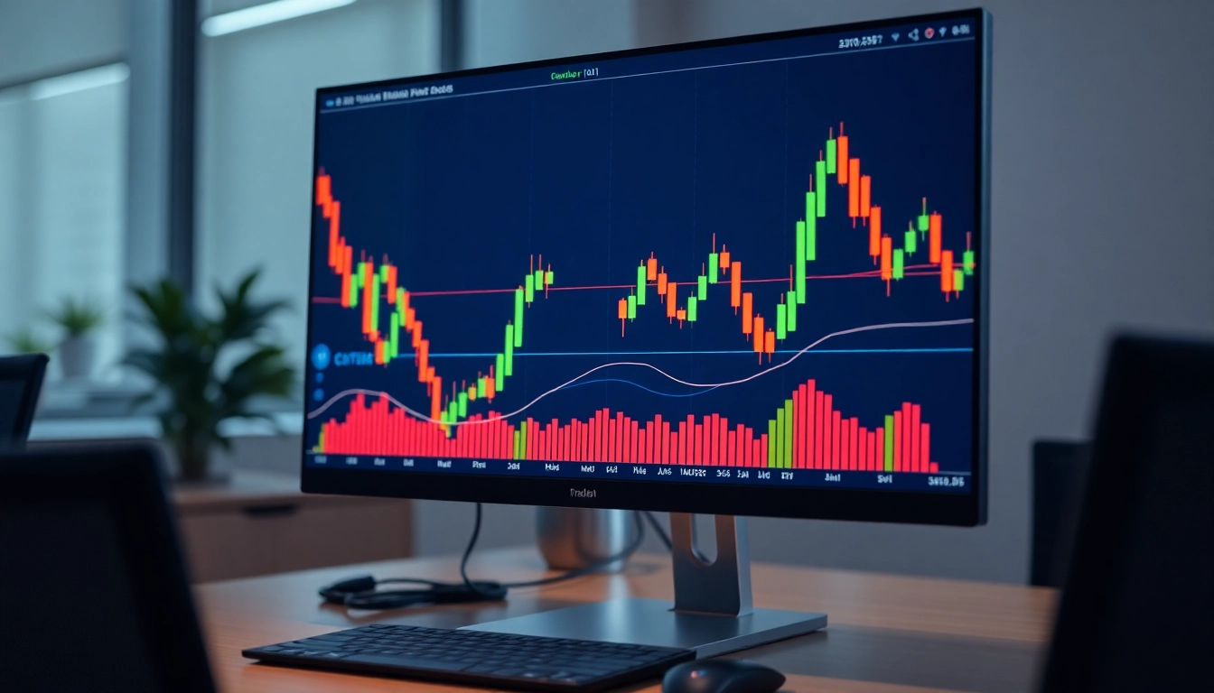 Trading view platform illustrating live market charts with vibrant candlestick patterns for traders